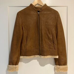 Acton old hide house sheepskin bomber